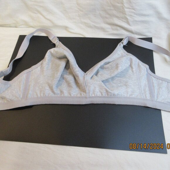 BALI ADORABLE BRA~ BOW & SATIN STRAPS~36DD #3036, 85% COTTON & 15%SPANDEX GRAY - Picture 3 of 13